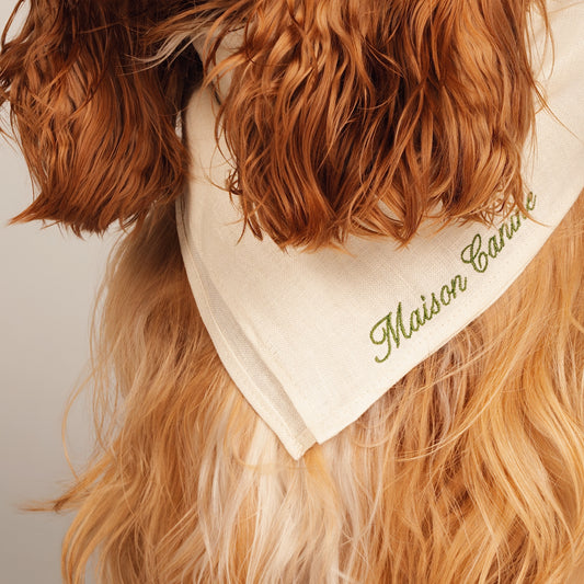 Bandană din In 100% - Oat Cream