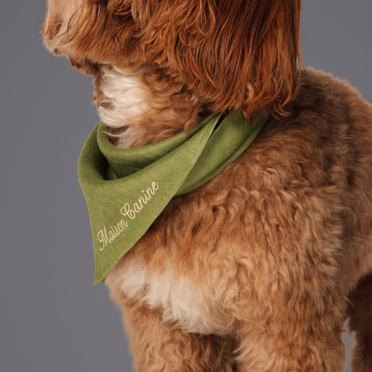 Bandană din In 100% - Matcha Green